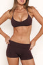 SOFTFORM HALTER CROP - ESPRESSO