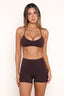 SOFTFORM HALTER CROP - ESPRESSO