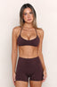 SOFTFORM HALTER CROP - ESPRESSO