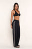 SOFTFORM WIDE-LEG FLARE LEGGING - TAUPE TRIM
