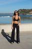 SOFTFORM WIDE-LEG FLARE LEGGING - SLATE TRIM