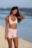 SOFTFORM RACER CROP - COCOA TRIM