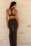 SOFTFORM RACER CROP - MOCHA TRIM