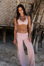 SOFTFORM RACER CROP - COCOA TRIM