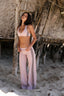 SOFTFORM WIDE-LEG FLARE LEGGING - CACAO TRIM