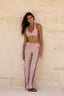 SOFTFORM WIDE-LEG FLARE LEGGING - CACAO TRIM