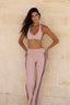 SOFTFORM WIDE-LEG FLARE LEGGING - CACAO TRIM