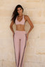 SOFTFORM RACER CROP - COCOA TRIM