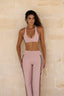 SOFTFORM RACER CROP - COCOA TRIM