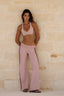 SOFTFORM WIDE-LEG FLARE LEGGING - CACAO TRIM