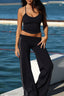 SOFTFORM WIDE-LEG FLARE LEGGING - SLATE TRIM