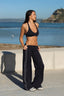 SOFTFORM WIDE-LEG FLARE LEGGING - SLATE TRIM