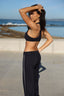 SOFTFORM WIDE-LEG FLARE LEGGING - SLATE TRIM