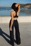 SOFTFORM WIDE-LEG FLARE LEGGING - SLATE TRIM