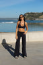 SOFTFORM WIDE-LEG FLARE LEGGING - SLATE TRIM