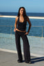 SOFTFORM WIDE-LEG FLARE LEGGING - SLATE TRIM