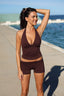 SOFTFORM SAVANNAH HALTER TANK - ESPRESSO