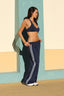 SOFTFORM WIDE-LEG FLARE LEGGING - BLUE TRIM