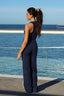 SOFTFORM WIDE-LEG FLARE LEGGING - BLUE TRIM