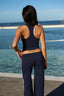 SOFTFORM WIDE-LEG FLARE LEGGING - BLUE TRIM