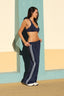 SOFTFORM WIDE-LEG FLARE LEGGING - BLUE TRIM