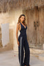 SOFTFORM WIDE-LEG FLARE LEGGING - BLUE TRIM