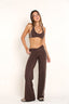 SOFTFORM V WIDE-LEG FLARE LEGGING - MOCHA TRIM