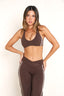 SOFTFORM V WIDE-LEG FLARE LEGGING - MOCHA TRIM