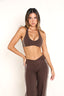 SOFTFORM V WIDE-LEG FLARE LEGGING - MOCHA TRIM