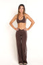 SOFTFORM V WIDE-LEG FLARE LEGGING - MOCHA TRIM