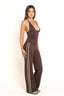 SOFTFORM V WIDE-LEG FLARE LEGGING - MOCHA TRIM