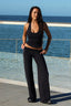 SOFTFORM WIDE-LEG FLARE LEGGING - SLATE TRIM