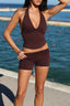 SOFTFORM SAVANNAH HALTER TANK - ESPRESSO