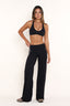 SOFTFORM WIDE-LEG FLARE LEGGING - TAUPE TRIM