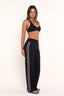 SOFTFORM WIDE-LEG FLARE LEGGING - TAUPE TRIM