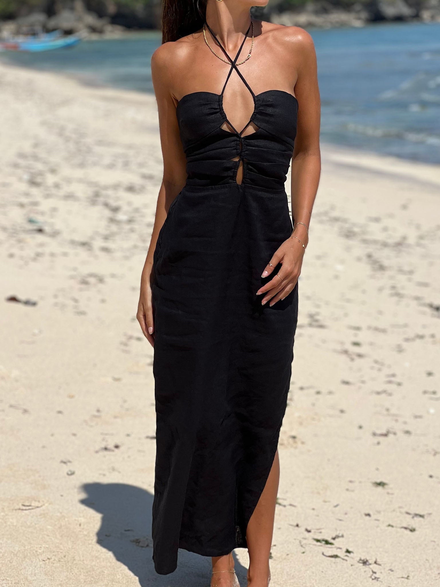 Milos Dress - Black - Sabi Swimwear 